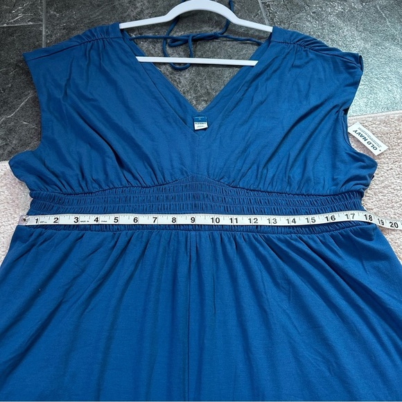 NWT Old Navy Waist-Defined Blue Jumpsuit Stretch Jersey Knit Size XL Maternity - Picture 6 of 13